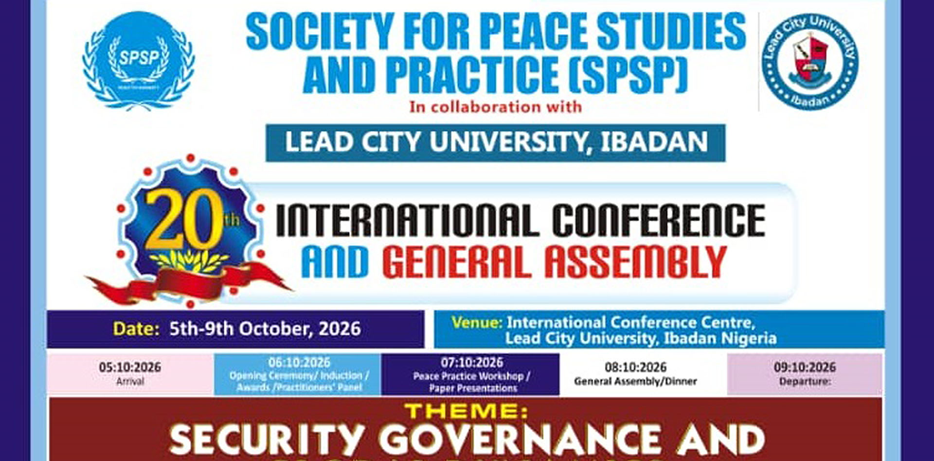 SPSP 20th INTERNATIONAL CONFERENCE AND GENERAL ASSEMBLY